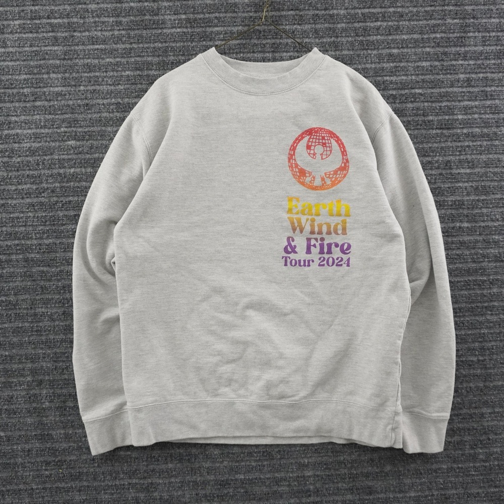 Earth Wind & Fire Tour 2024 Sweatshirt Unisex M Gray Shining Star Graphic
